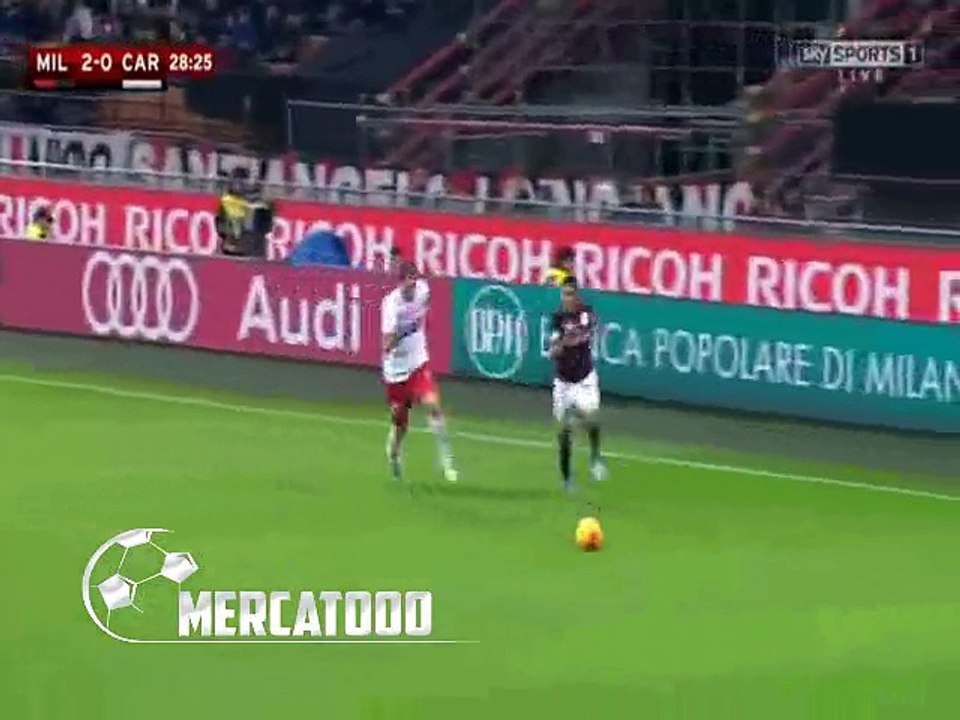 اهداف مباراة ( ميلان 2-1 كاربي ) كأس ايطاليا