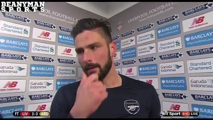 Liverpool 3-3 Arsenal - Olivier Giroud Post Match Interview