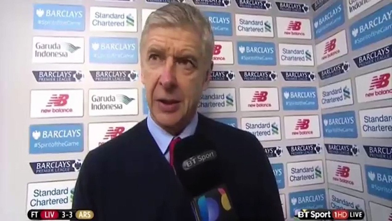 Liverpool 3-3 Arsenal - Arsene Wenger Post Match Interview
