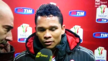 Intervista Bacca dopo Milan-Carpi 2-1 quarti di fi