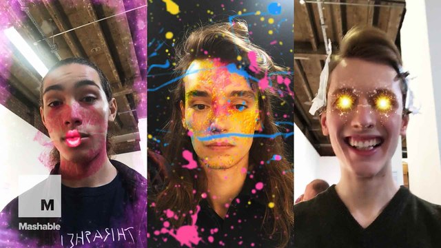 London Fashion Week models play with latest Snapchat Lenses