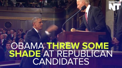 President Obama Throwing That State of the Union Shade