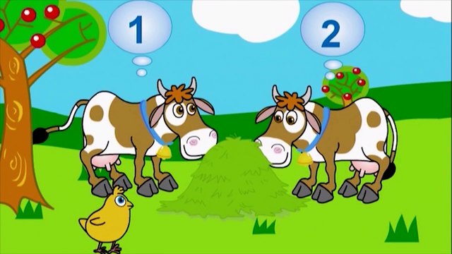 Развивающие мультики: Ферма чисел! Счет для детей Цифра 2. Животные для малышей