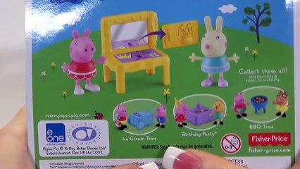 Peppa Pig Dance Recital with Peek N Surprise Table and Rebecca Rabbit Toy Unboxing