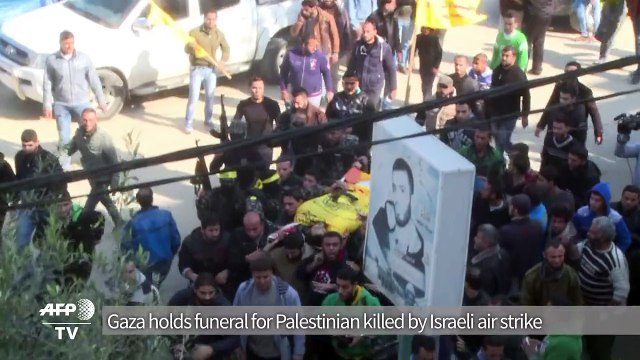 Gaza holds funeral for Palestinian killed in an Israeli raid