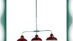 Premier Housewares 3-Light Chrome Ceiling Pendant - Red