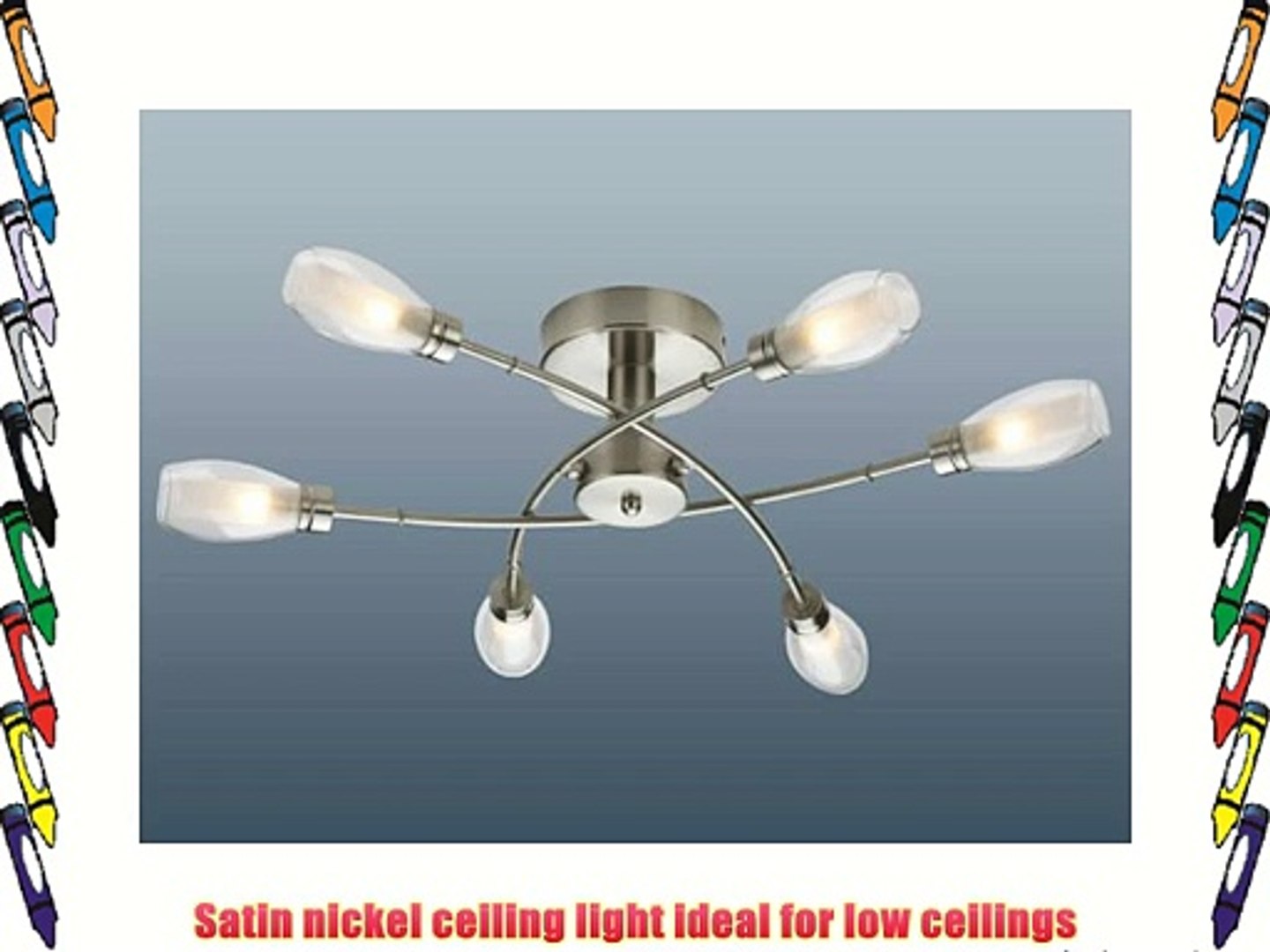Satin Nickel Design House 514794 Torino 2 Light Ceiling Light