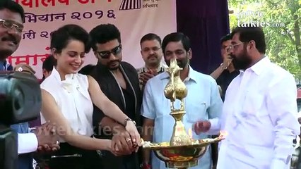 Kangana Ranaut & Arjun Kapoor Inaugrate Road Safety Campaign In Mumbai