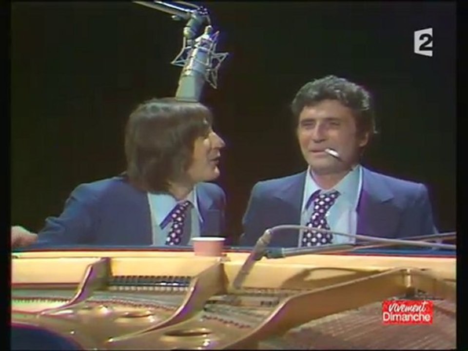 Gilbert Becaud et Serge Lama au piano etc etc