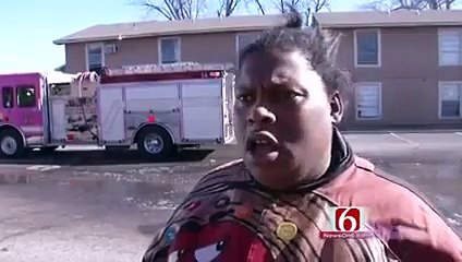 Woman Gives Funny Interview After A Fire!