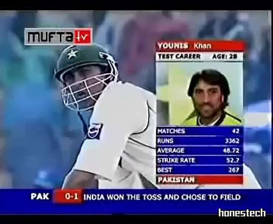 Wonderful first hat-trick by Irfan Pathan against Pakistan in first over of test match in Pakistan .  Rare cricket video