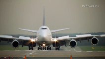 Lufthansa 747-8 heavy crosswind landing  Video Arts