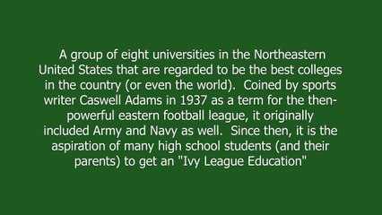Ivy League meaning and pronunciation