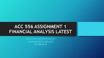 ACC 556 ASSIGNMENT 1 FINANCIAL ANALYSIS LATEST