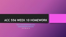 ACC 556 WEEK 10 HOMEWORK