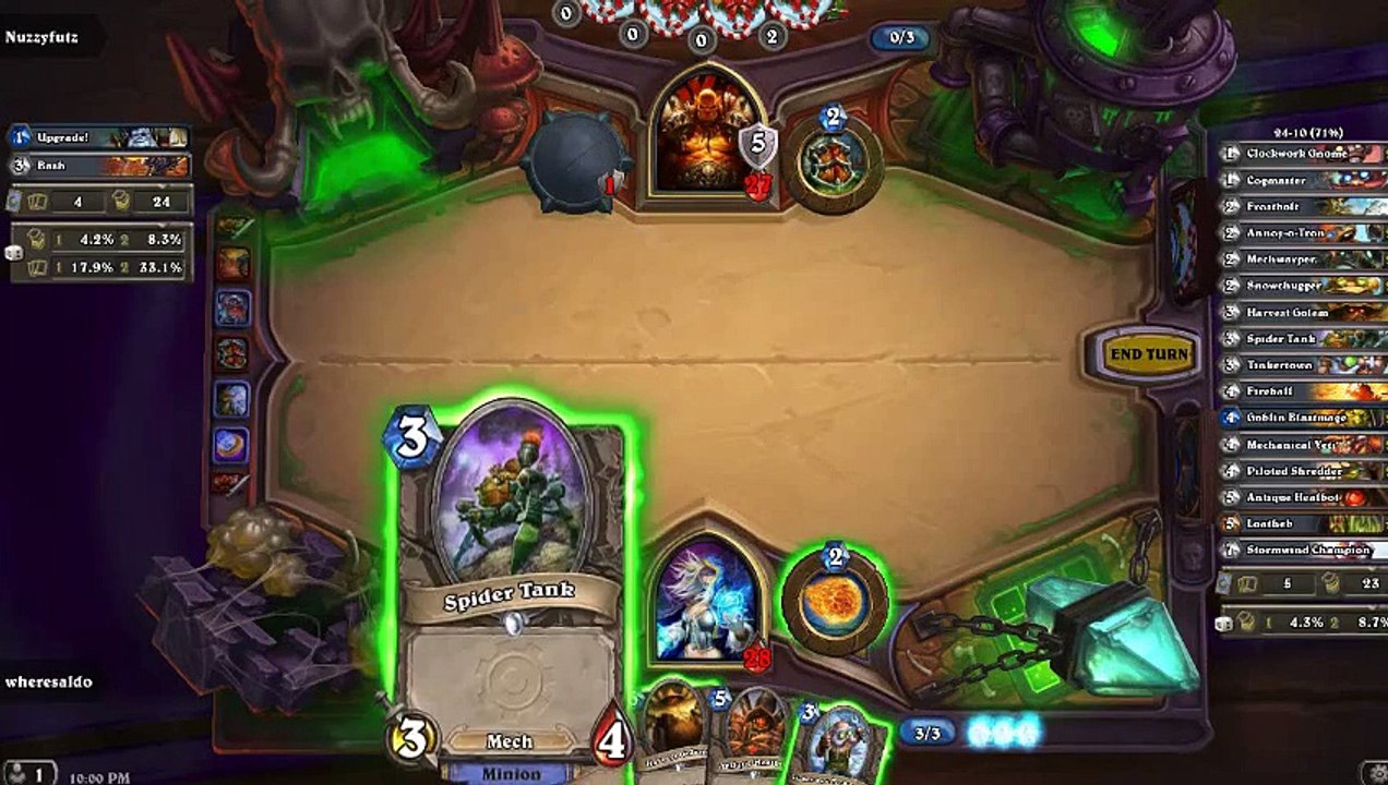 Hearthstone TavernBrawl Gearmaster Mechaziod 2nd attempt