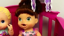 Baby Alive Doll COLORS ON THE WALL!!! Naughty Lucy Baby Doll Crib Escape by DisneyCarToys