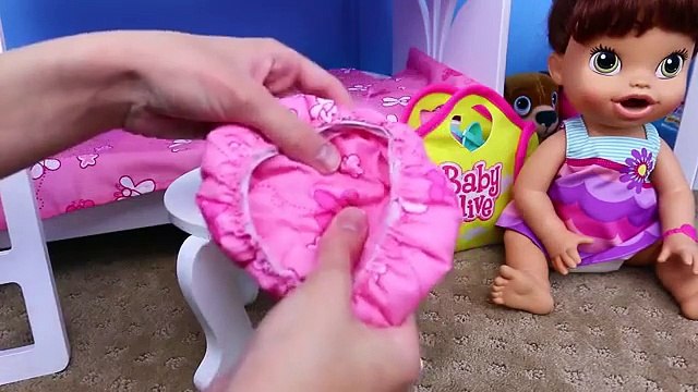 BABY ALIVE Doll Vanity KidKraft Wooden Furniture Bedroom Set & Lucy Hair Makeover by DisneyCarToys