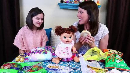 BABY ALIVE Eats Gross McDonalds, Candy & Tacos Challenge with Emma from KiittiesMama!