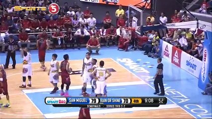 San Miguel vs Rain or Shine - 4th Quarter - PBA Semis Game 5 Philippine Cup 2015-2016