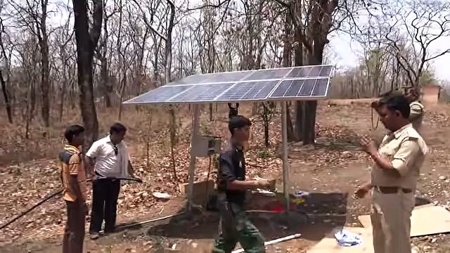 solar water pumping at Forest in , Madhya Pradesh 0.75hp pump