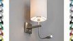 QAZQA Design Modern Brescia steel Wall Light with white shade and reading light Metal Fabric