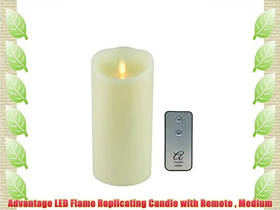 Advantage LED Flame Replicating Candle with Remote  Medium