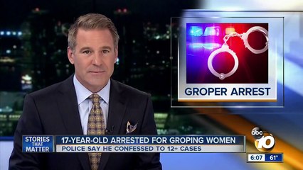 17 year old arrested for groping women