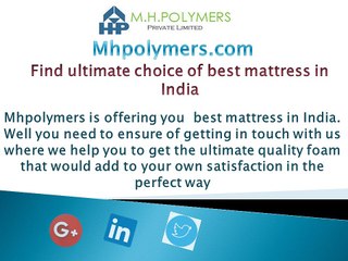 Find ultimate choice of best mattress in India