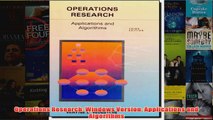 Download PDF  Operations Research Windows Version Applications and Algorithms FULL FREE