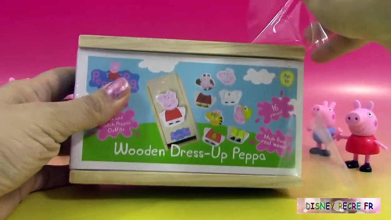 Peppa Pig en français Poupée en bois à habiller de Peppa ♥ Wooden dress up