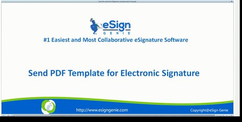 Send PDF Document for Esignature using Reusable Template