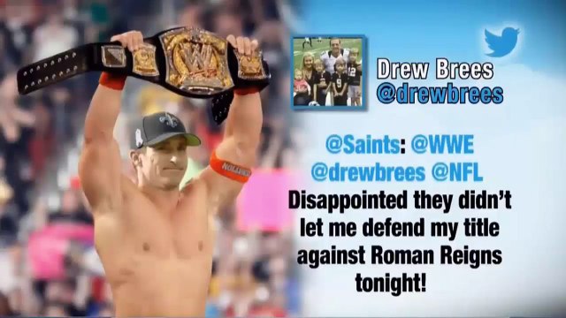 Drew Brees Disappointed They Didn't Let Me Defend My Title Against Roman Reigns Tonight!