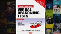 Download PDF  How to Pass Verbal Reasoning Tests Tests Involving Missing Words Word Links Word Swap FULL FREE