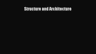 PDF Download Structure and Architecture PDF Full Ebook
