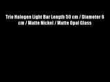 Trio Halogen Light Bar Length 50 cm / Diameter 6 cm / Matte Nickel / Matte Opal Glass