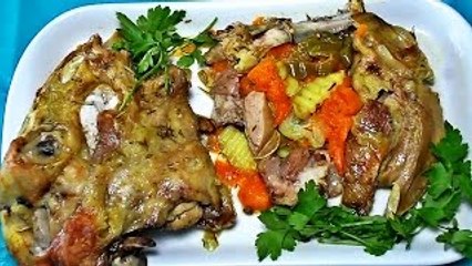 طريقة إعداد راس علوش مصلي فى الفرن, راس خروف مصلي فى الفرن, Tête de mouton repas