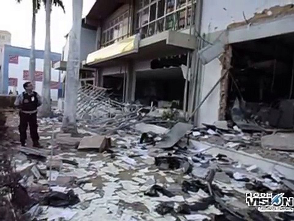 Assalto ao Banco do Brasil no Ceará, rastos de destruição