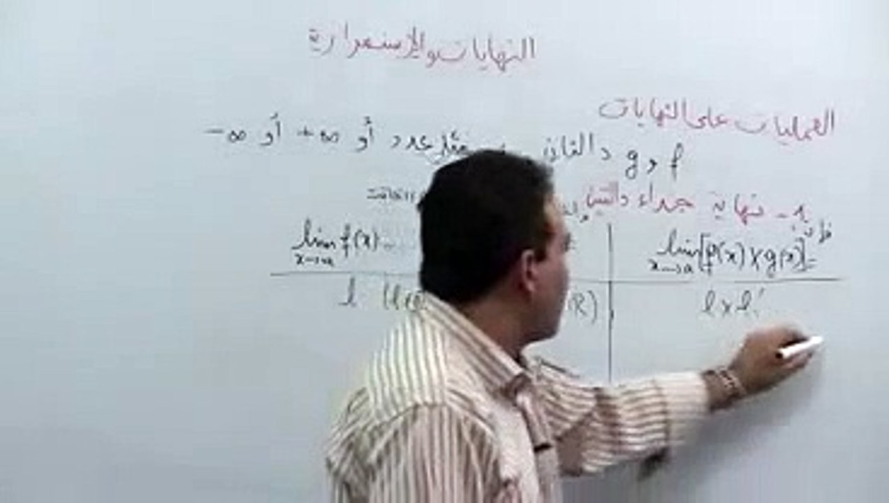 نهاية جداء دالتين و نهاية حاصل قسمة دالتين