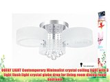 OOFAY LIGHT Contemporary Minimalist crystal ceiling light with 3 light flush light crystal