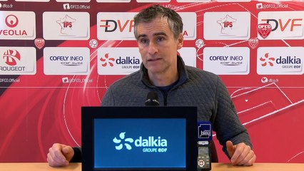 Conférence de presse d'Olivier Dall'Oglio avant DFCO-Bourg en Bresse