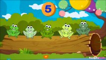 Five Little Speckled Frogs | Nursery Rhymes by HooplaKidz