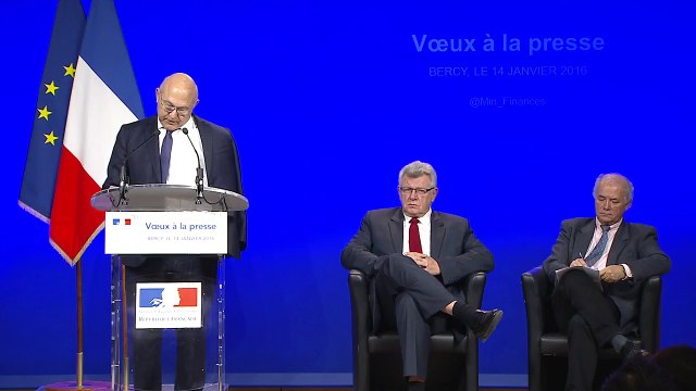 Archive - Michel Sapin et Christian Eckert présentent leurs vœux à la presse pour 2016