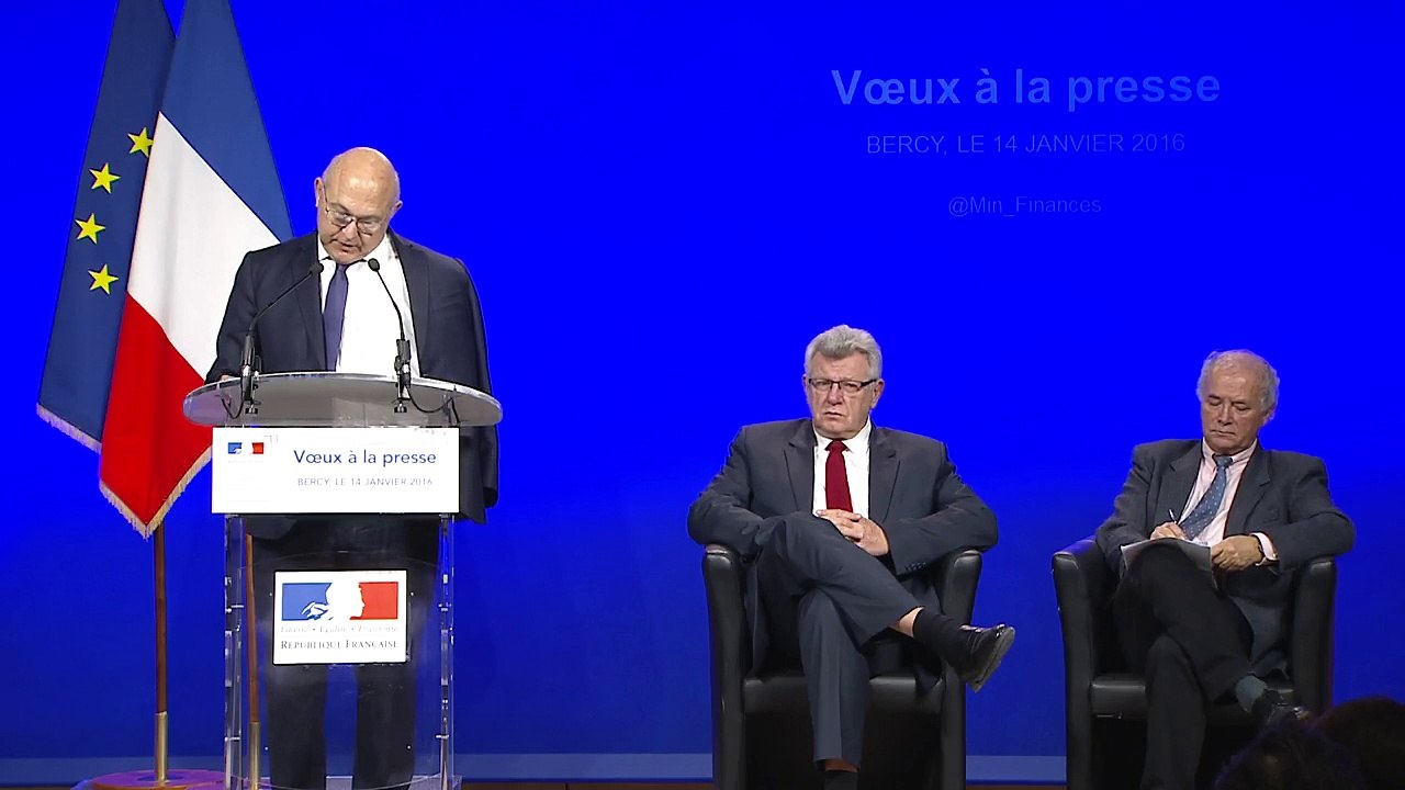 Archive - Michel Sapin et Christian Eckert présentent leurs vœux à la presse pour 2016