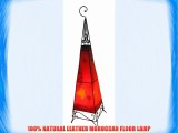 Plain Moroccan Henna Floor Lamp- Pyramid - RED 100 CM