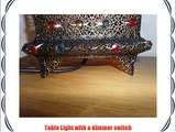 Moroccan Style Colourful Jeweled Cutwork Flower Table Lamp