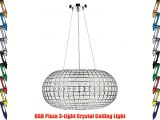 DAR Plaza 3-Light Polished Chrome Crystal Ceiling Pendant PLA0350