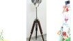 Shiv Shakti Enterprises Collectible Chrome Spot Light Searchlight Studio Floor Lamp Wooden