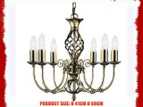 Zanzibar Antique Brass 6 Light Pendant 6X60 Watt Bc Lamps