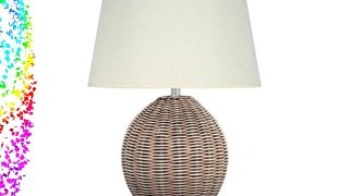 Pacific Lighting 500 Rattan Cream Wash Table Lamp Base Only